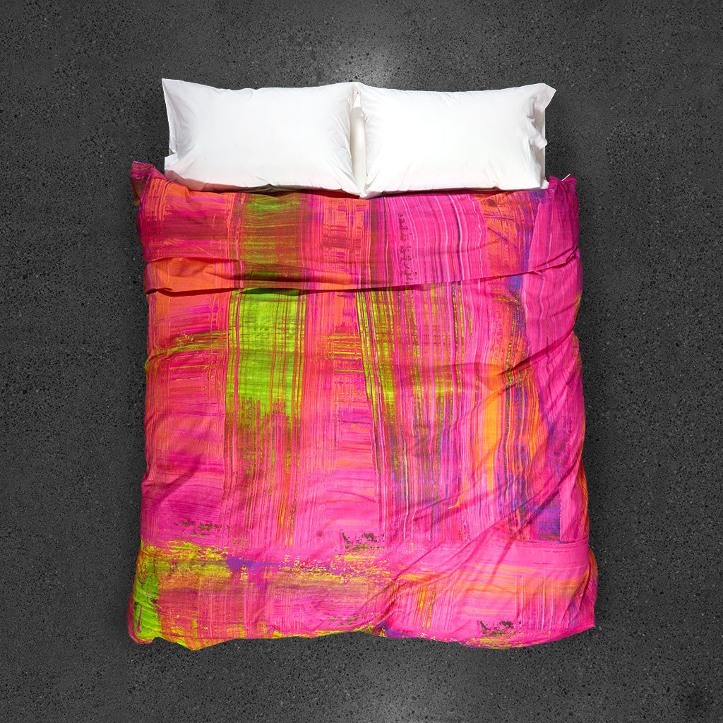 Pink Mojito Duvet Cover - Top View