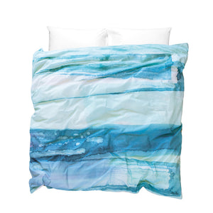Paradisus Duvet Cover - inspired by the turquoise Caribbean Sea.