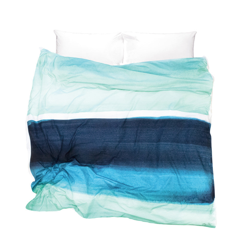 Contemporary duvet cover Blueberry Bisque design - feeling the blues